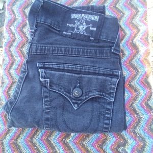 True religion black skinny jeans size 28